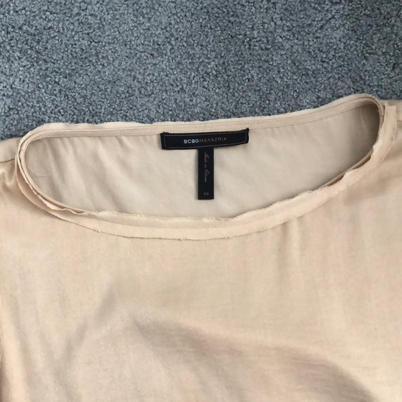 BCBG asymmetrical gold blouse - Picture 4 of 5